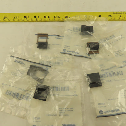 Allen Bradley 800MS-WB200 Black Insert Legend Plate Pilot Light Lens Lot Of 6