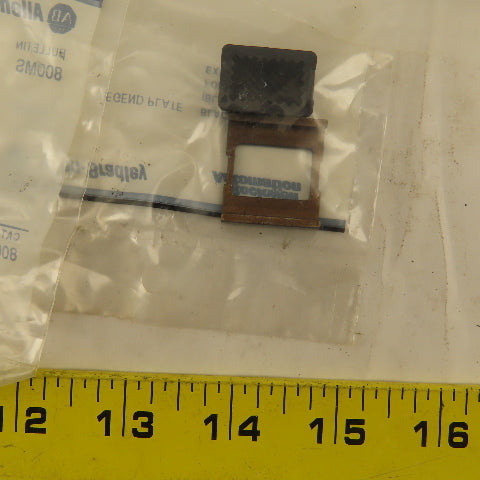 Allen Bradley 800MS-WB200 Black Insert Legend Plate Pilot Light Lens Lot Of 6