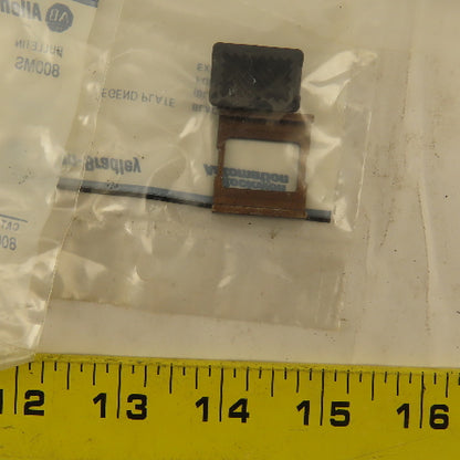 Allen Bradley 800MS-WB200 Black Insert Legend Plate Pilot Light Lens Lot Of 6