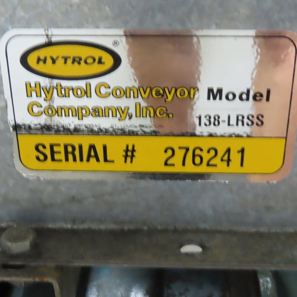 Hytrol 138-LRSS Live Roller Merge Conveyor 13" BF 72" OAL 40FPM 208-230/460V 3Ph