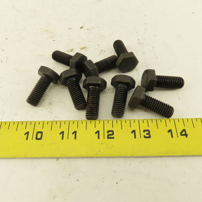 Nedur M10X1.50 Metric Hex Head Bolt 25mm Thread Length Grade 8.8 Lot Of 9