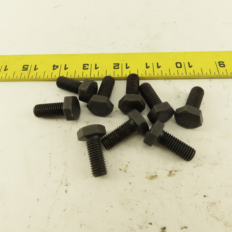Nedur M10X1.50 Metric Hex Head Bolt 25mm Thread Length Grade 8.8 Lot Of 9