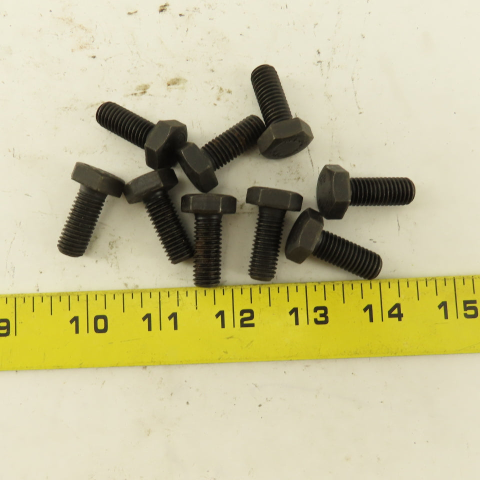 Nedur M10X1.50 Metric Hex Head Bolt 25mm Thread Length Grade 8.8 Lot Of 9