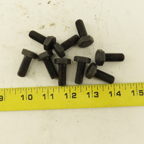 Nedur M10X1.50 Metric Hex Head Bolt 25mm Thread Length Grade 8.8 Lot Of 9