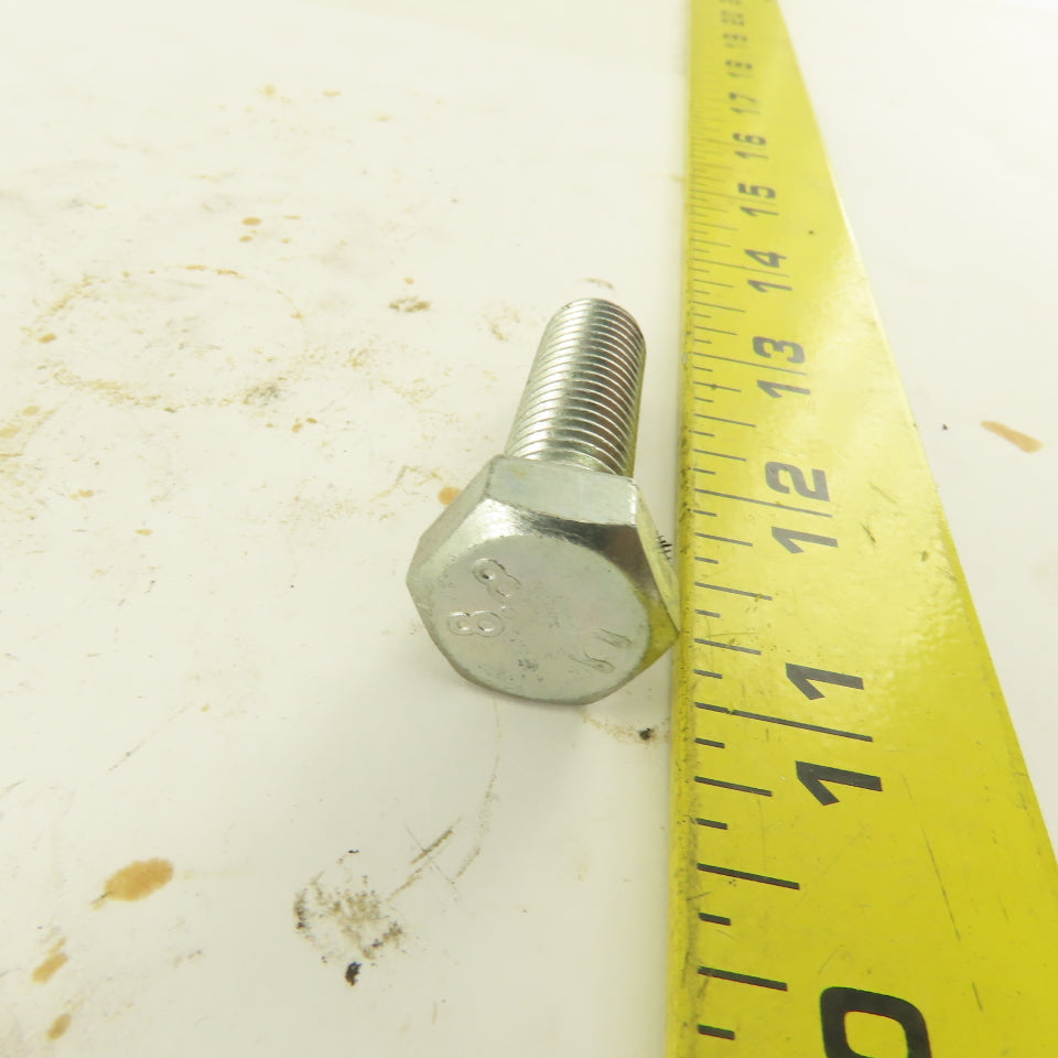 M12X1.75 Metric Hex Head Bolt Full Thread 40mm Long Grade 8.8 Zinc Lot Of 10