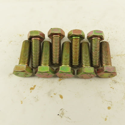 M10X1.50 Metric Hex Head Bolt Full Thread 30mm Long Grade 10.9 Zinc Lot Of 9