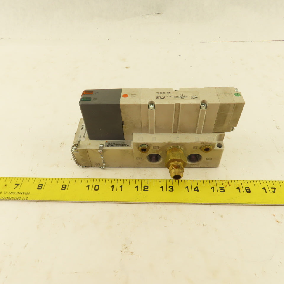SMC VQ4200-3W1 2 Position Solenoid Directional Air Valve 110V Coil