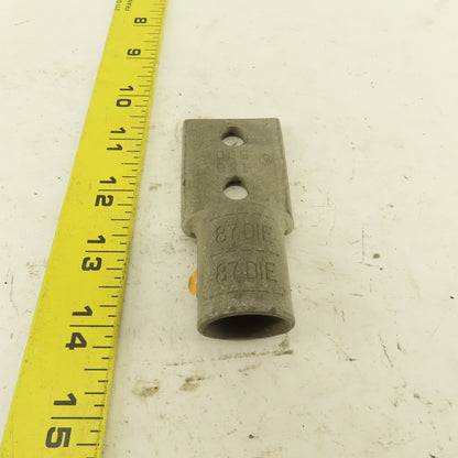 T & B 500 MCM 2 Hole Cable strap Lug Compression Red Dot Lot Of 4