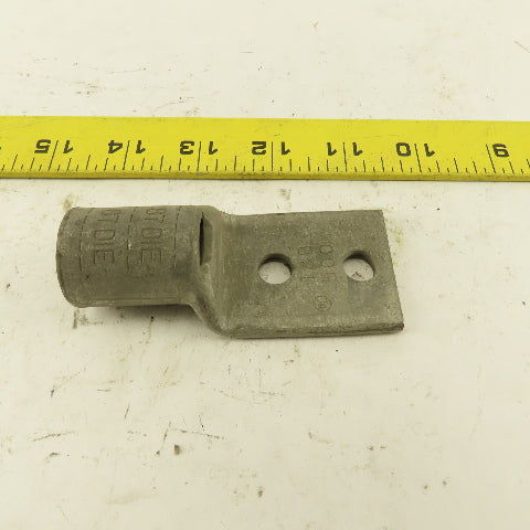 T & B 500 MCM 2 Hole Cable strap Lug Compression Red Dot Lot Of 4