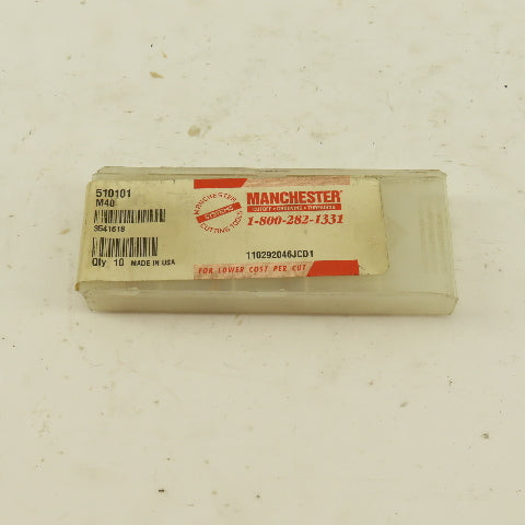 Manchester 510101 Carbide Parting Grooving Insert Lot Of 4