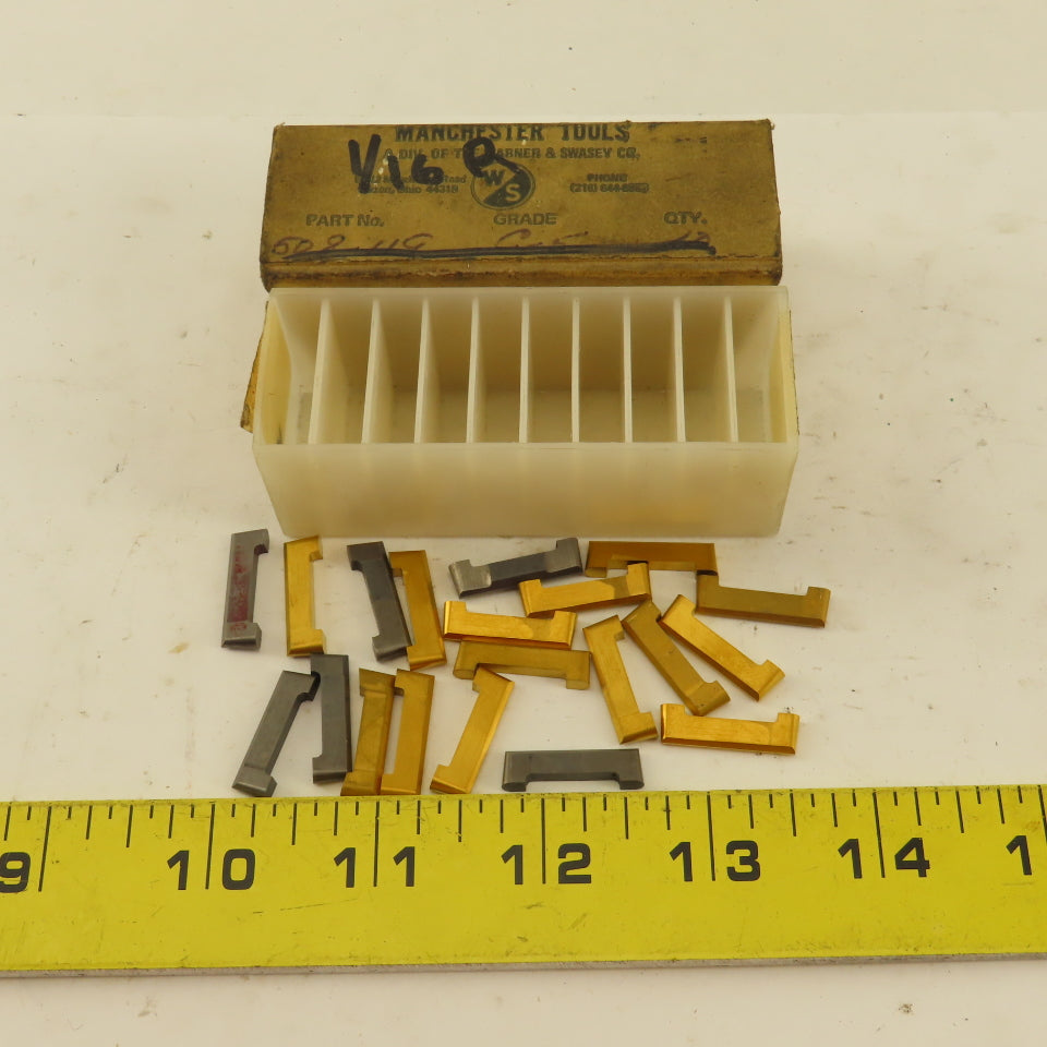 Manchester 508-119 Carbide Indexing Insert Grade C5 TiN & Plain Mixed Lot Of 20