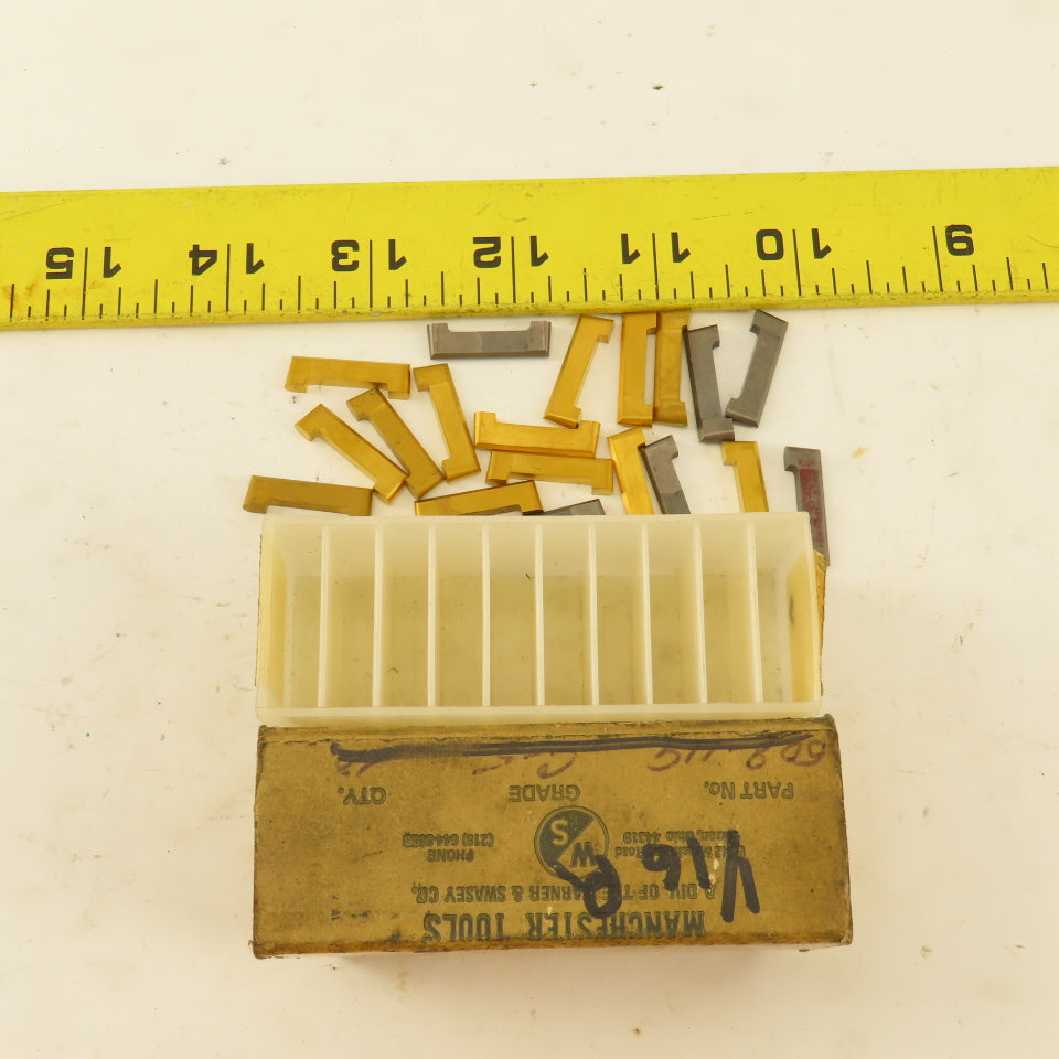 Manchester 508-119 Carbide Indexing Insert Grade C5 TiN & Plain Mixed Lot Of 20