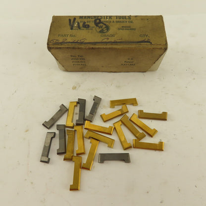 Manchester 508-119 Carbide Indexing Insert Grade C5 TiN & Plain Mixed Lot Of 20