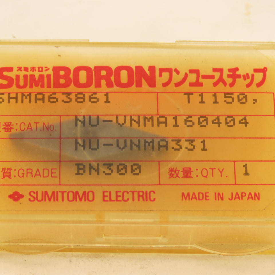 Sumitomo NU-VNMA160404 Sumiboron Indexing Rhombic Insert BN300