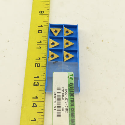 Everede Tool TPGC-307L-CVM2 Carbide Indexing Insert Lot Of 6
