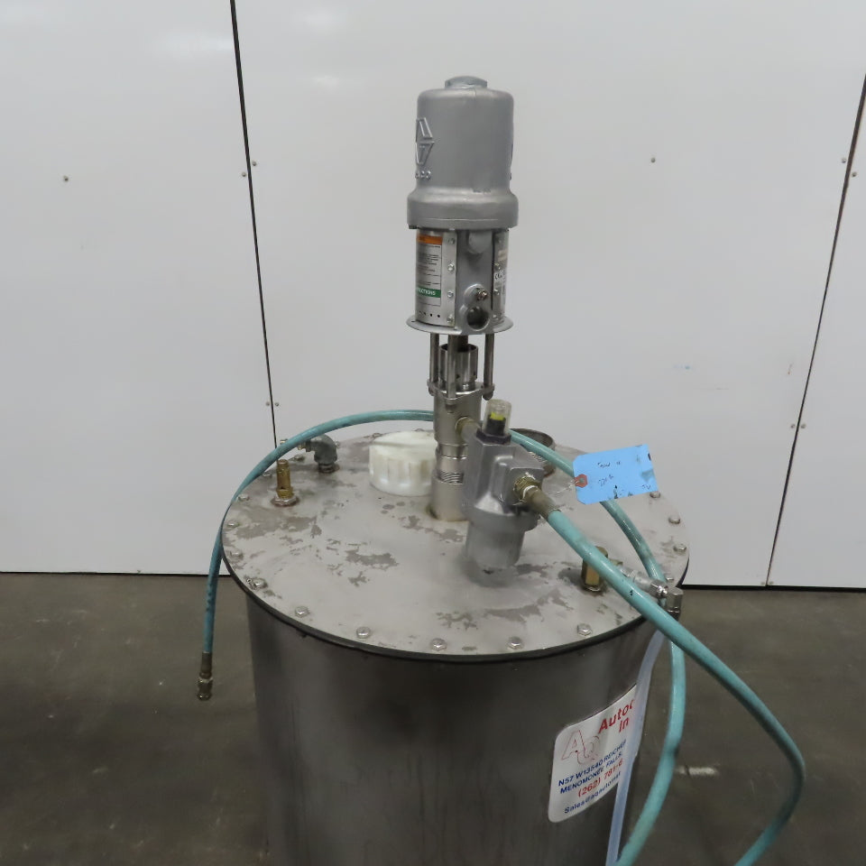 Autoquip Inc. 80 Gallon Stainless Steel Mix Storage Tank W/224-350 Graco Pump