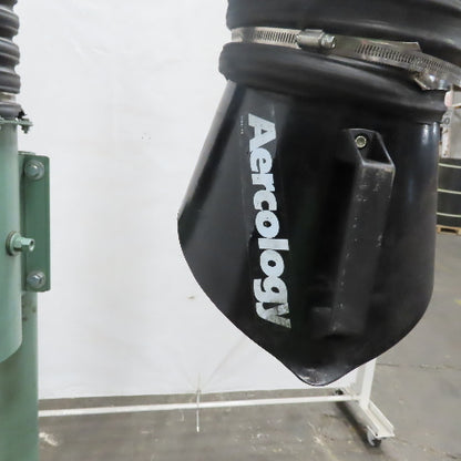 Aercology  8" Dia x 96" Pedestal Fume & Dust Extraction Arm W/Hood & Butterfly