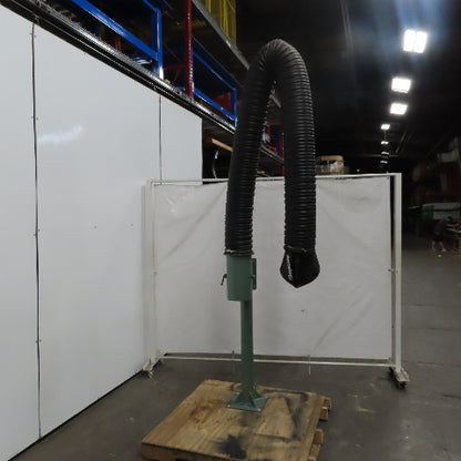 Aercology  8" Dia x 96" Pedestal Fume & Dust Extraction Arm W/Hood & Butterfly