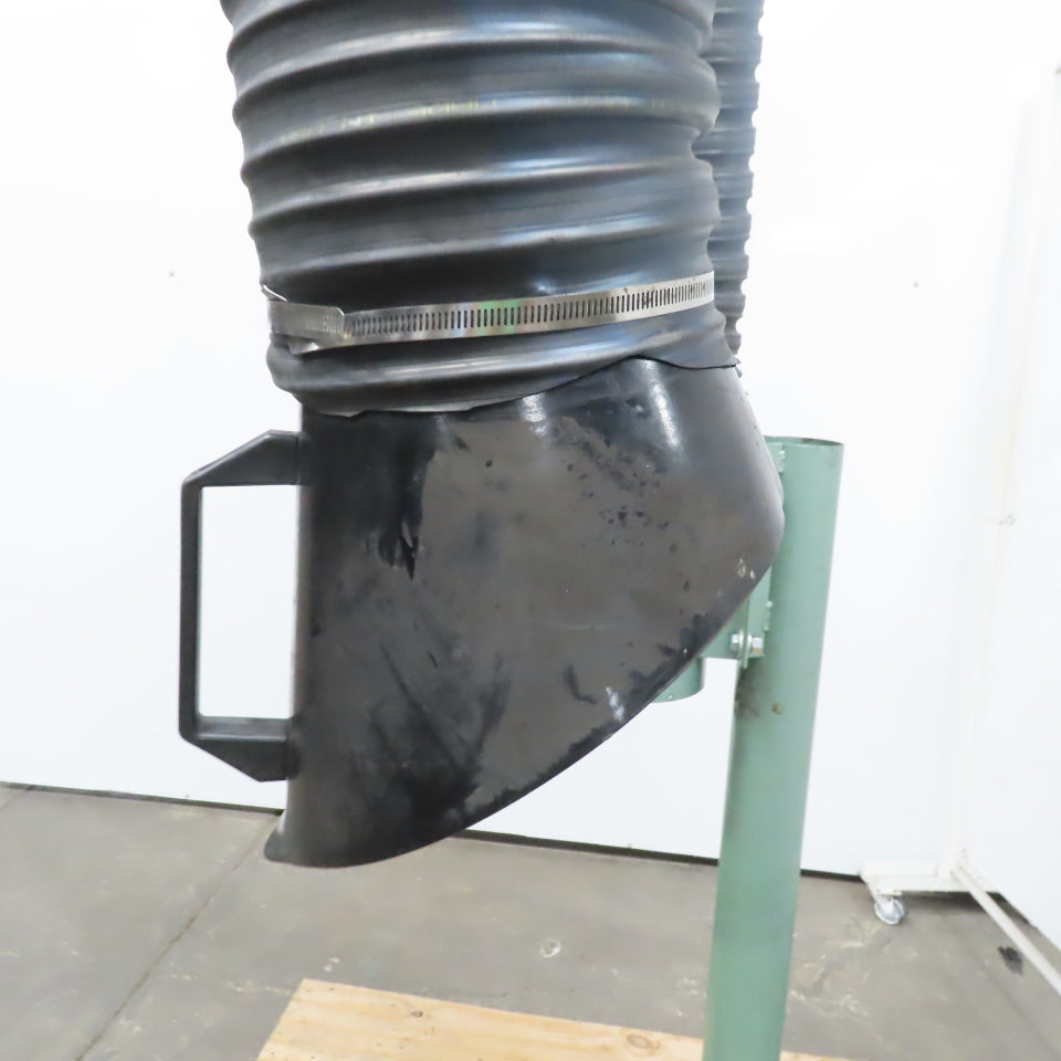 Aercology  8" Dia x 96" Pedestal Fume & Dust Extraction Arm W/Hood & Butterfly