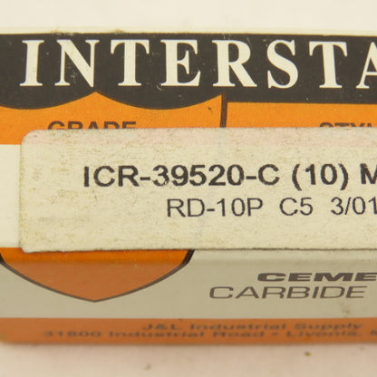 Interstate ICR-39520-C 5/8" Carbide Uncoated Ball Nose Indexing Cutter Lot Of 9