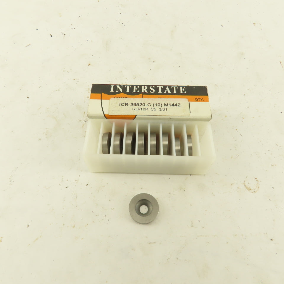 Interstate ICR-39520-C 5/8" Carbide Uncoated Ball Nose Indexing Cutter Lot Of 9