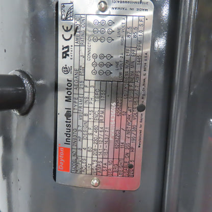 5Hp Mixer 1-1/2" Shaft 16" Blade 230/460V 3Ph 12VDC Hydraulic Tilt