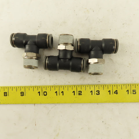 1/2" Push To Connect Tube X 3/4" NPT Branch Tee Fitting Stainless Steel Lot Of 3
