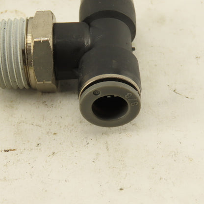 3/8" Push To Connect X 1/2" NPT Branch Tee Fitting Stainless Steel Lot Of 2