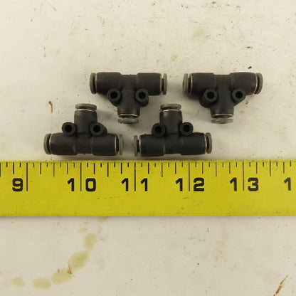 5/32" Push To Connect Tube Nylon Union Tee Lot Of 4