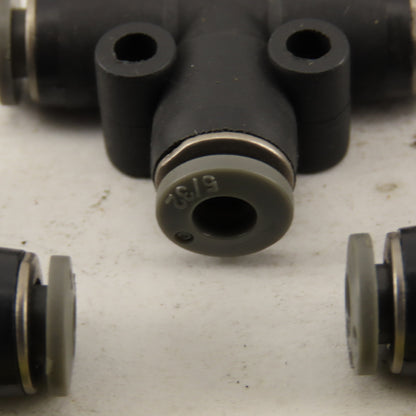5/32" Push To Connect Tube Nylon Union Tee Lot Of 4