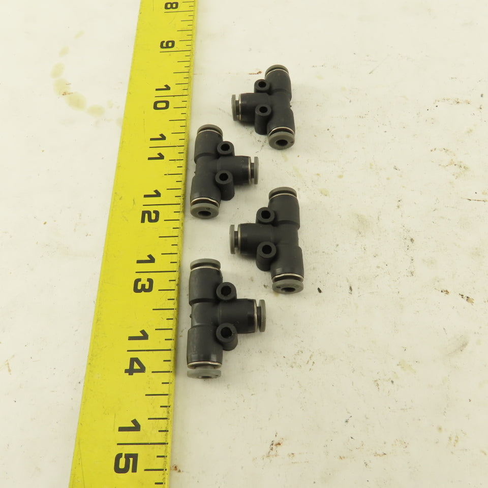 5/32" Push To Connect Tube Nylon Union Tee Lot Of 4