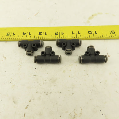 5/32" Push To Connect Tube Nylon Union Tee Lot Of 4