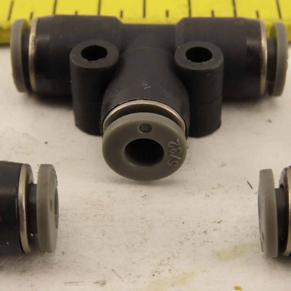 5/32" Push To Connect Tube Nylon Union Tee Lot Of 4