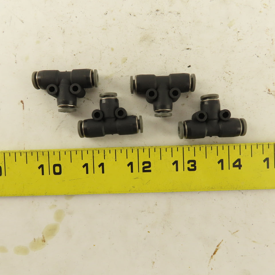 5/32" Push To Connect Tube Nylon Union Tee Lot Of 4