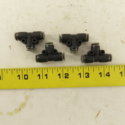 5/32" Push To Connect Tube Nylon Union Tee Lot Of 4