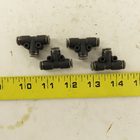 5/32" Push To Connect Tube Nylon Union Tee Lot Of 4