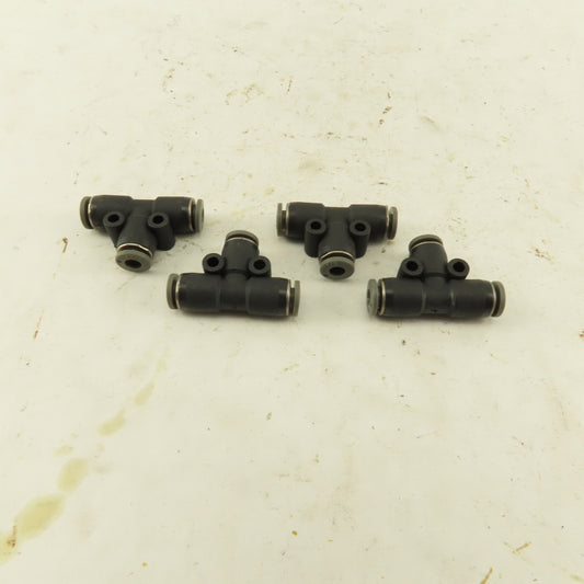 5/32" Push To Connect Tube Nylon Union Tee Lot Of 4