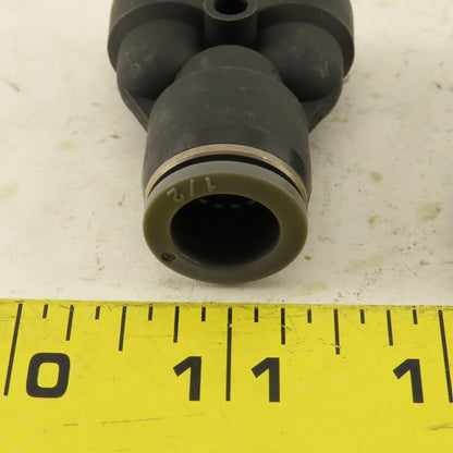 1/2" To 3/8" Push To Connect Tube Nylon Union Reducer Wye Y Lot of 2