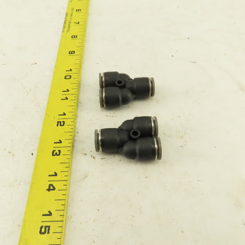 3/8" Push To Connect Tube Nylon Union Wye Y Fittings Lot Of 2