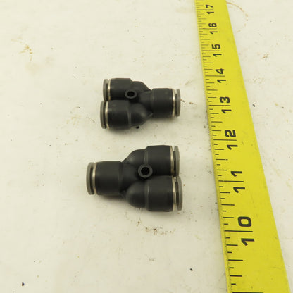 3/8" Push To Connect Tube Nylon Union Wye Y Fittings Lot Of 2