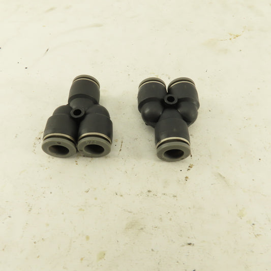 3/8" Push To Connect Tube Nylon Union Wye Y Fittings Lot Of 2