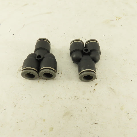 3/8" Push To Connect Tube Nylon Union Wye Y Fittings Lot Of 2