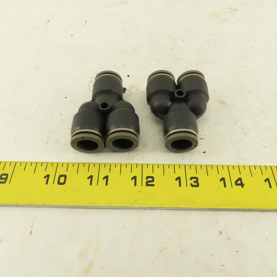1/2" Push To Connect Nylon Union Wye Y Fittings Lot Of 2