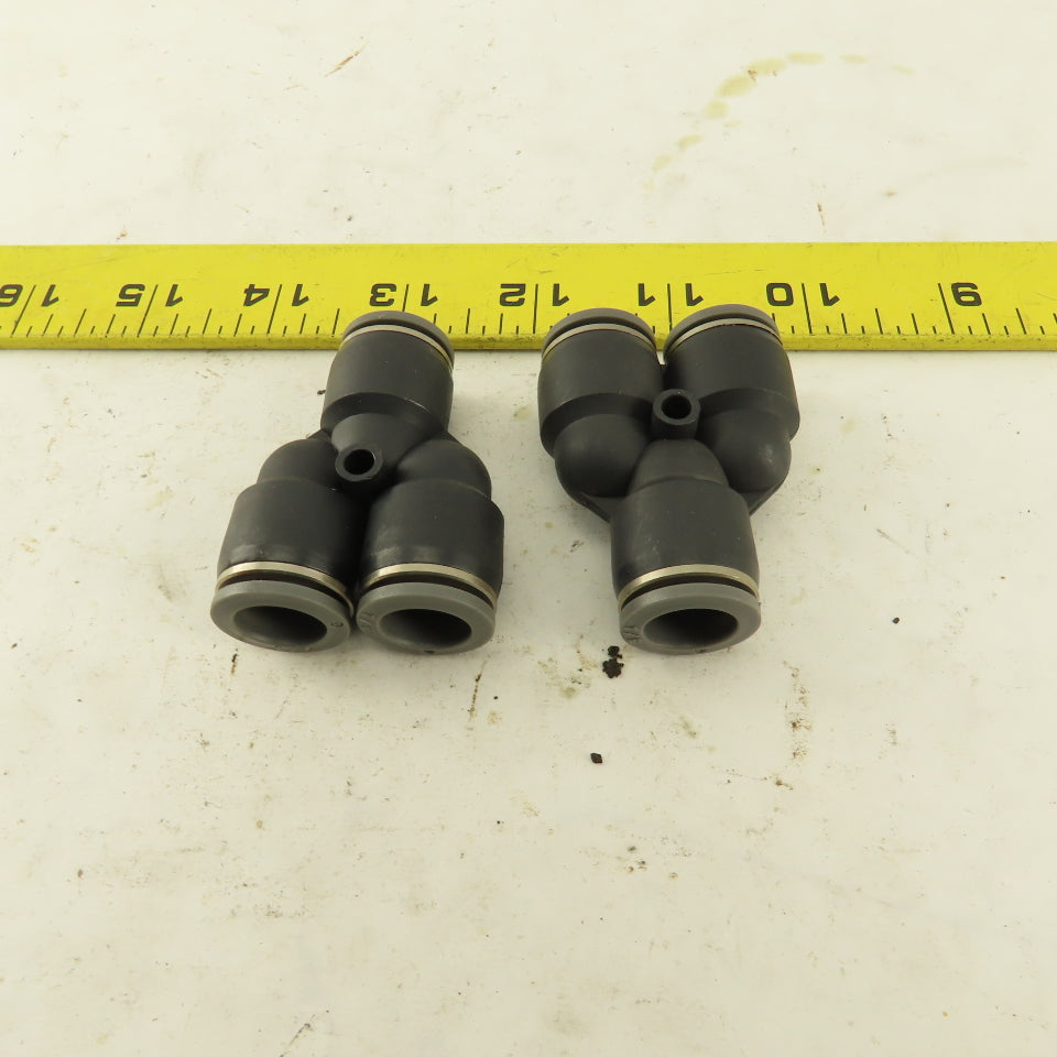 1/2" Push To Connect Nylon Union Wye Y Fittings Lot Of 2