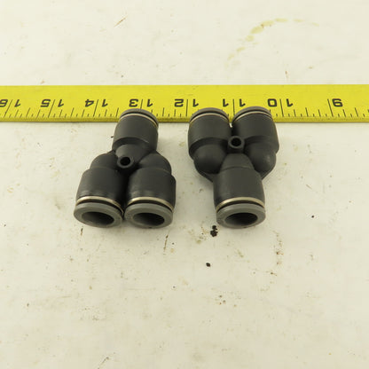 1/2" Push To Connect Nylon Union Wye Y Fittings Lot Of 2