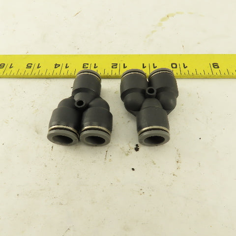 1/2" Push To Connect Nylon Union Wye Y Fittings Lot Of 2