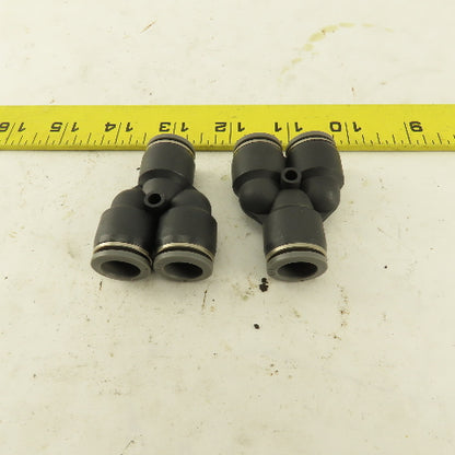 1/2" Push To Connect Nylon Union Wye Y Fittings Lot Of 2
