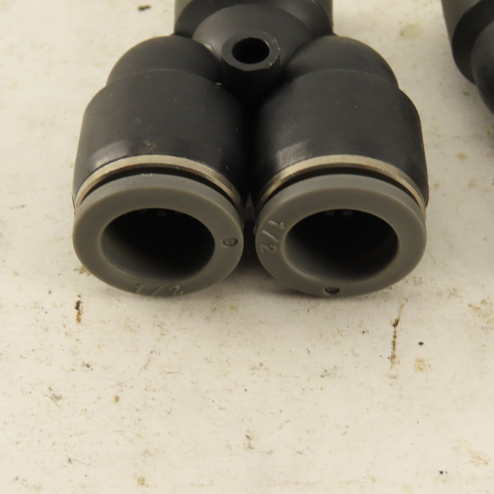 1/2" Push To Connect Nylon Union Wye Y Fittings Lot Of 2