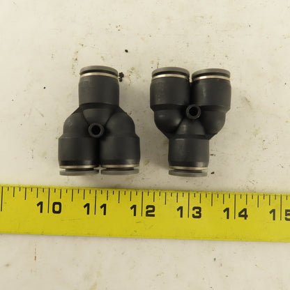 1/2" Push To Connect Nylon Union Wye Y Fittings Lot Of 2