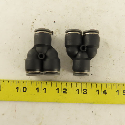 1/2" Push To Connect Nylon Union Wye Y Fittings Lot Of 2